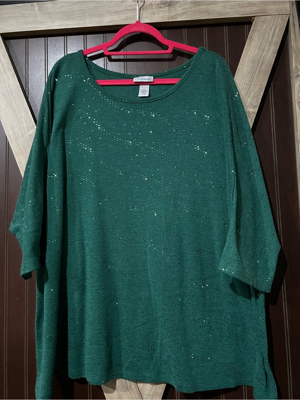 Liz & Me Emerald Green Crew Neck Sweater